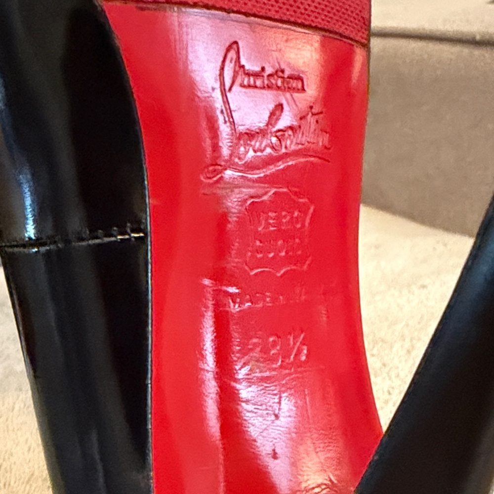 Christian Louboutin Black Leather Heels - Picture 6 of 11